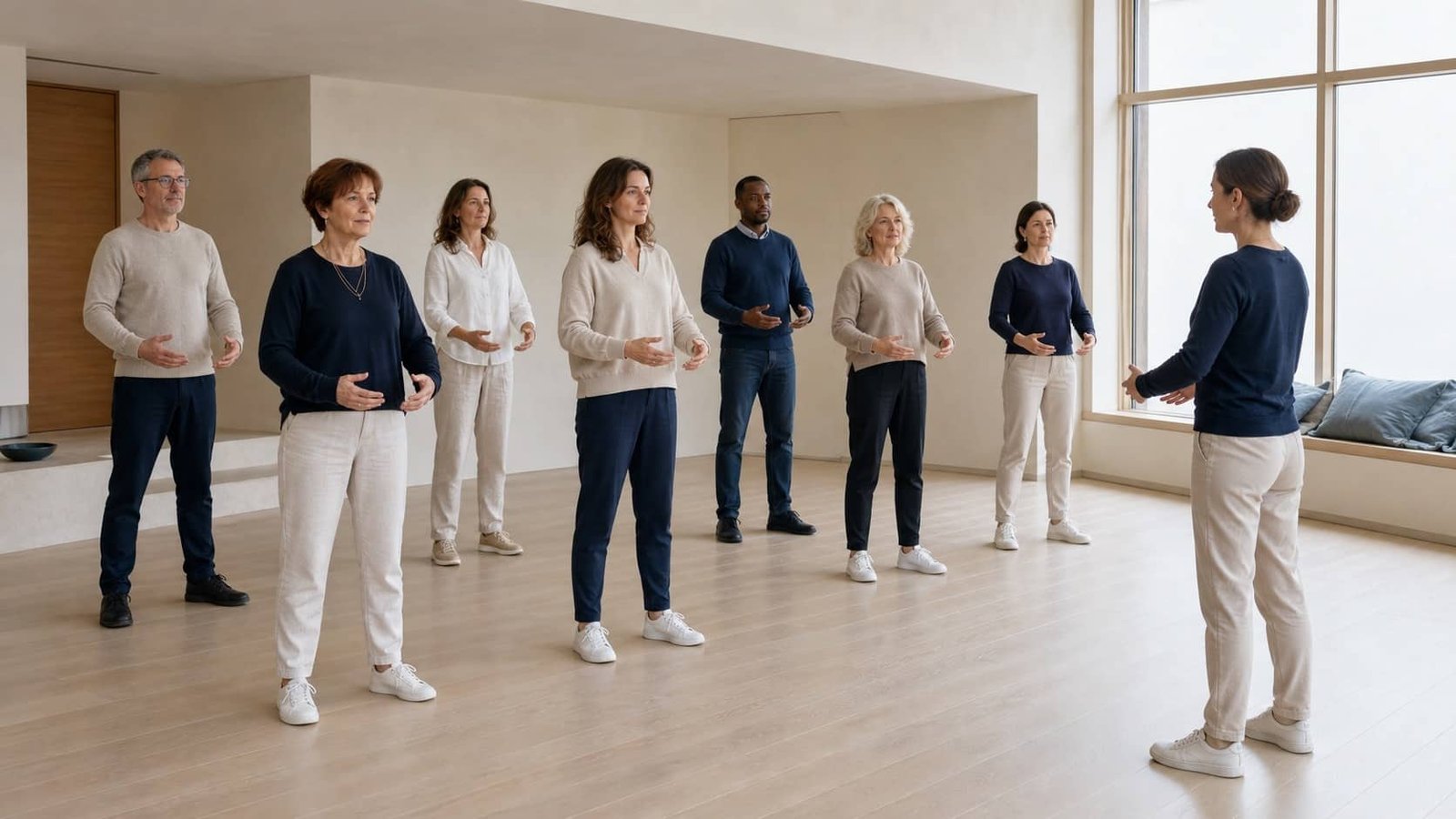 Groupe d'apprenants en formation dans un environnement pédagogique